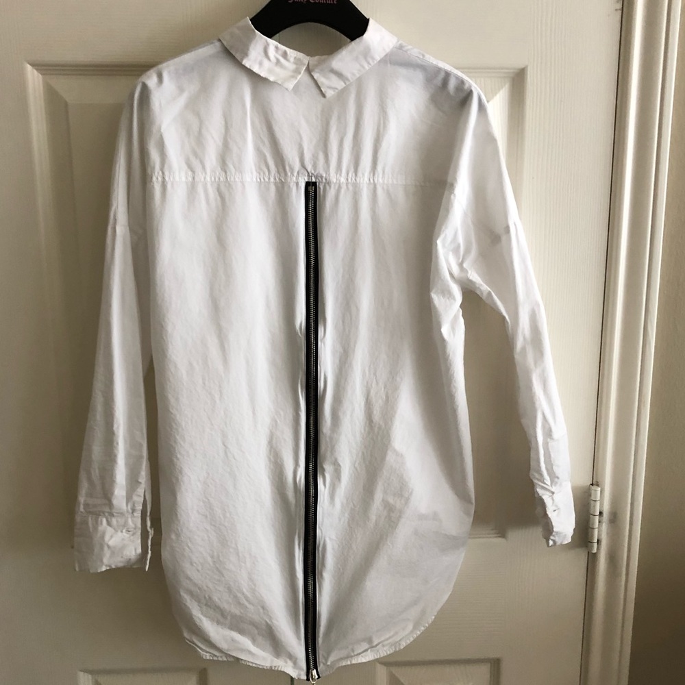 Celine button down shirt with black zipper - Picture 3 of 6